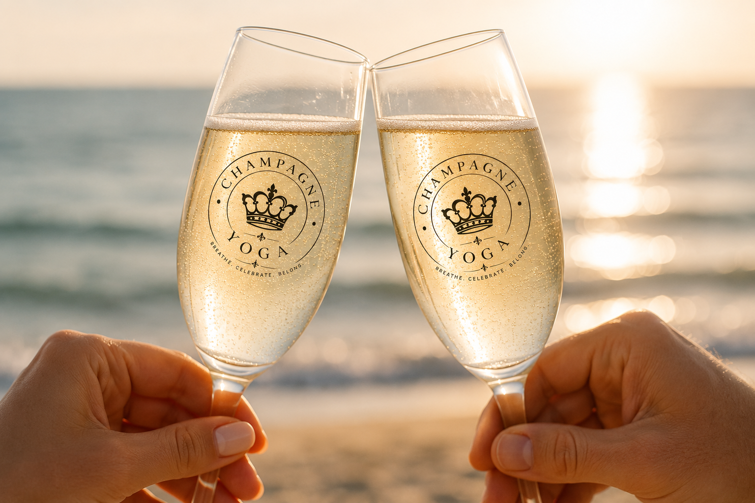 Champagne Yoga Beach Flute